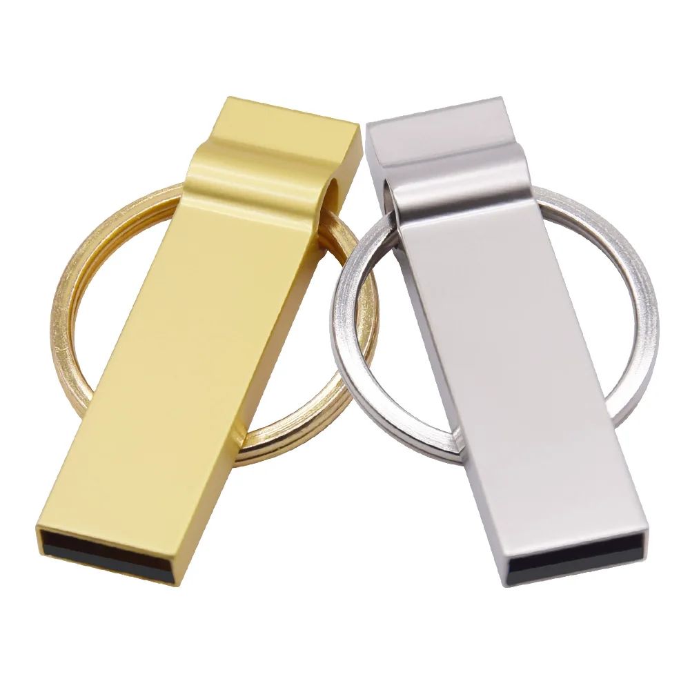 Водонепроницаемый металлический серебристый usb флеш-накопитель флешка 64 ГБ 32 16 8 4