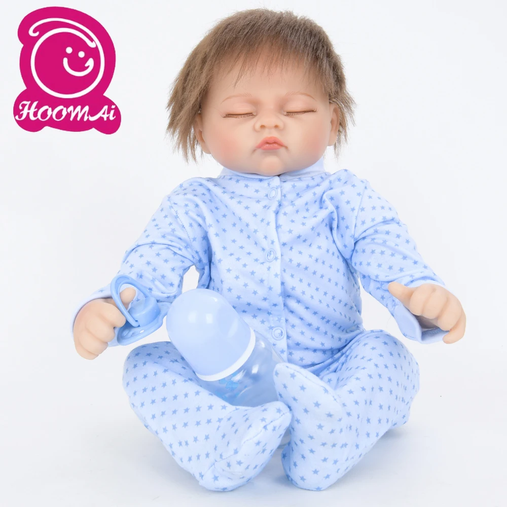 

18" Lifelike Reborn Babies Dolls Cloth Body Lovely Now Realistic Bebe Reborn Baby Doll With Closed Eyes Kid Birthday Gifts 45CM
