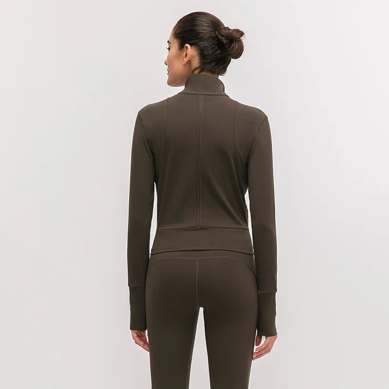 Mida спортивная куртка на молнии спереди для женщин с длинным рукавом стрейч