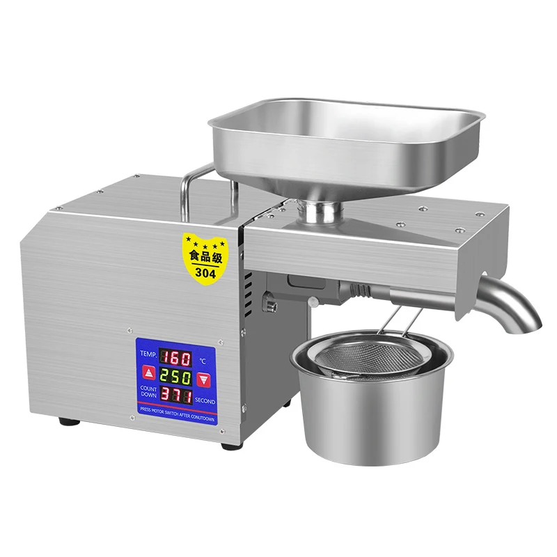 

Temperature control stainless steel household oil press commercial intelligent electric cold and hot household small and medium
