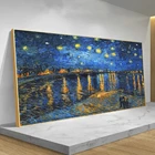 Картина на холсте Ван Гога с изображением звездной ночи, картины и печать на стене для гостиной, картины без рамки