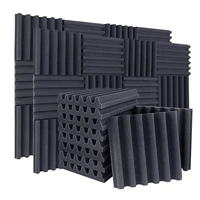 24 pcs arc acoustic foam panel sound insulation padsstudio foam wedge tiles for acoustic treatment and wall decoration
