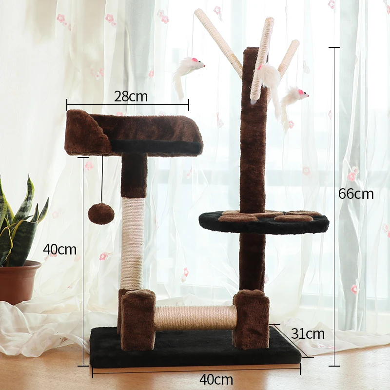 Деревянные лазалки деревянный домик для кошек коврик-Когтеточка Мебель