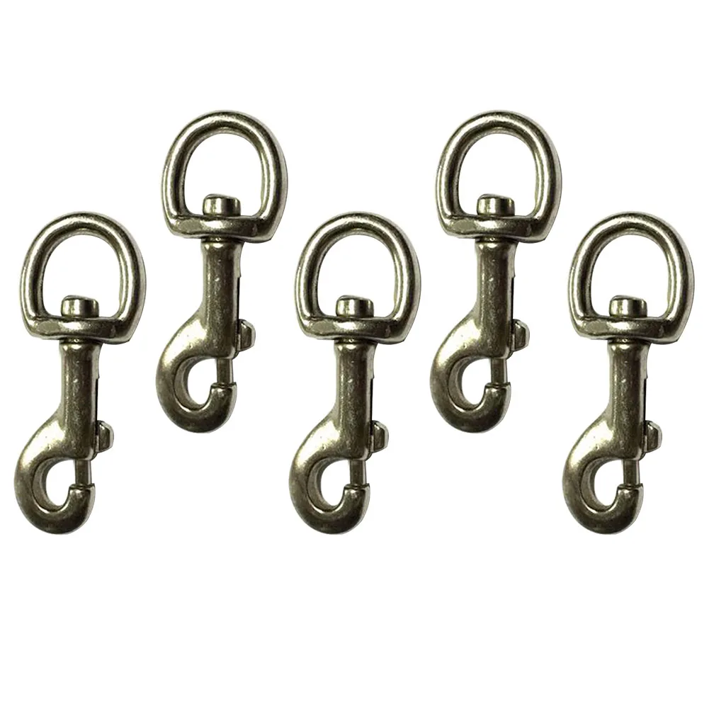 5pcs Pet Clip Trigger Keychain Dog Buckle Snap Hook Carabiner Multi-Purpose Spring Swivel Camping Home Clasp Accessories Outdoor | Дом и сад