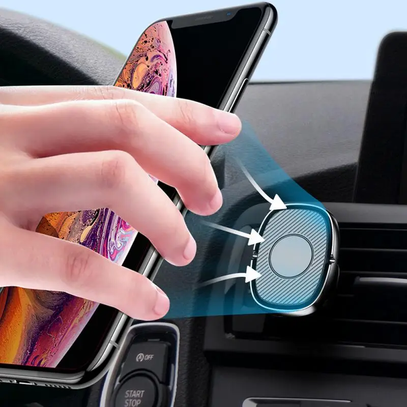 360 Rotation Mini Car Phone Holder For Huawei P30 Universal GPS Magnetic Dashboard IPhone Bracket Support | Автомобили и