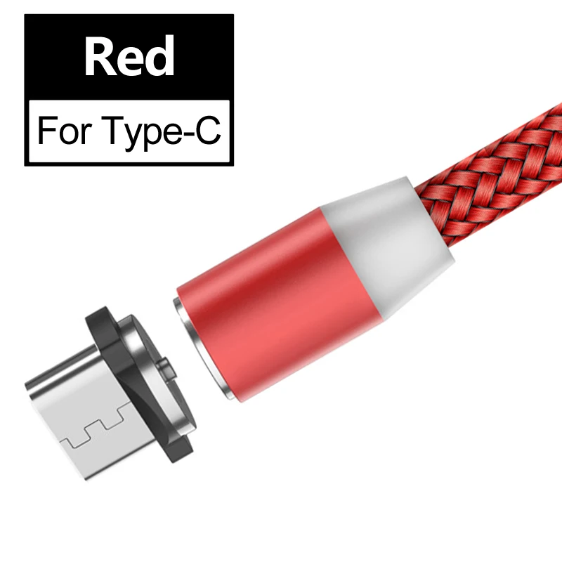 Магнитный usb-кабель для Meizu M3S M5 M5S M5C M6S M3 Примечание M2 M5 Примечание M8 M6 Примечание MX4 Pro MX5 MX6 Pro 5 6 7 Plus Зарядное устройство - Цвет: Red Type-C Cable