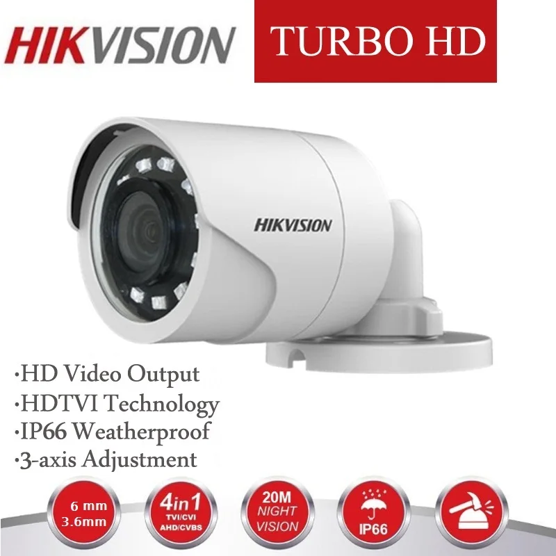 

Hikvision Энгельс DS-2CE16D0T-IRF 2 МП HD1080P ИК-цилиндрическая камера 20 м ИК-объектив IP66