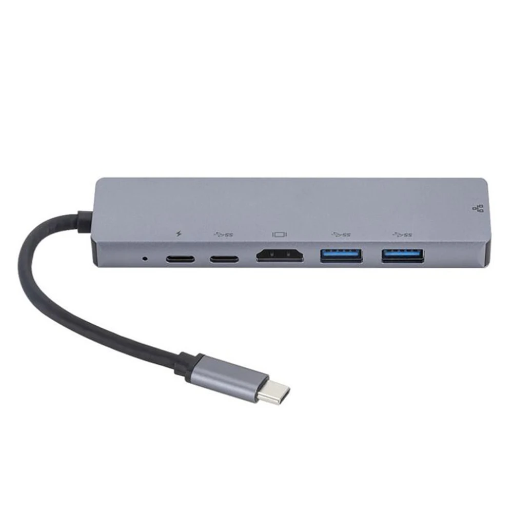 Зарядное устройство Type C для rj45 hdmi PD концентратор 6 в 1 гигабитный Ethernet Lan 4K Mac book Pro