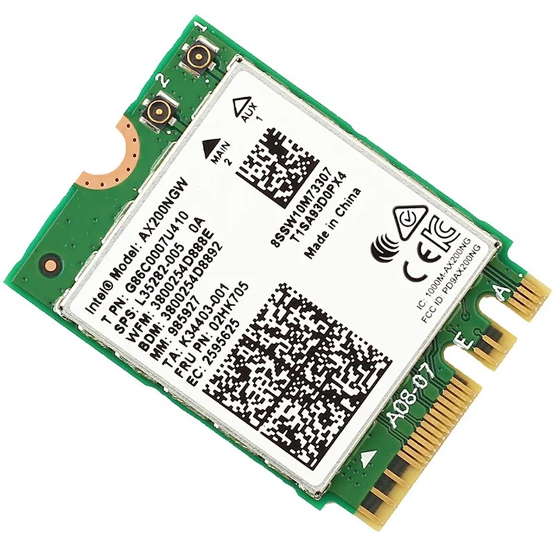 Comfast сетевая карта 2,4G/5G Двухдиапазонная 2974 Мбит/с Высокая скорость 802,11 AX/AC беспроводной Wi-Fi 6 AX200-M Wi-Fi Bluetooth 5,0 AX200-M