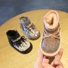 Новинка; Зимняя детская обувь для малышей; Обувь принцессы для девочек; Зимние сапоги из натуральной кожи; Детские мокасины; Модные детские ботинки