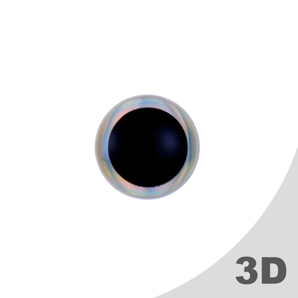 50 шт. 4 мм, 5 мм, 5,5 мм, 6 мм, 7 мм, 7,5 мм 3D голографические большие черные зрачки рыболовные глаза для приманки, живой бас летающие Джиги глаза для приманки