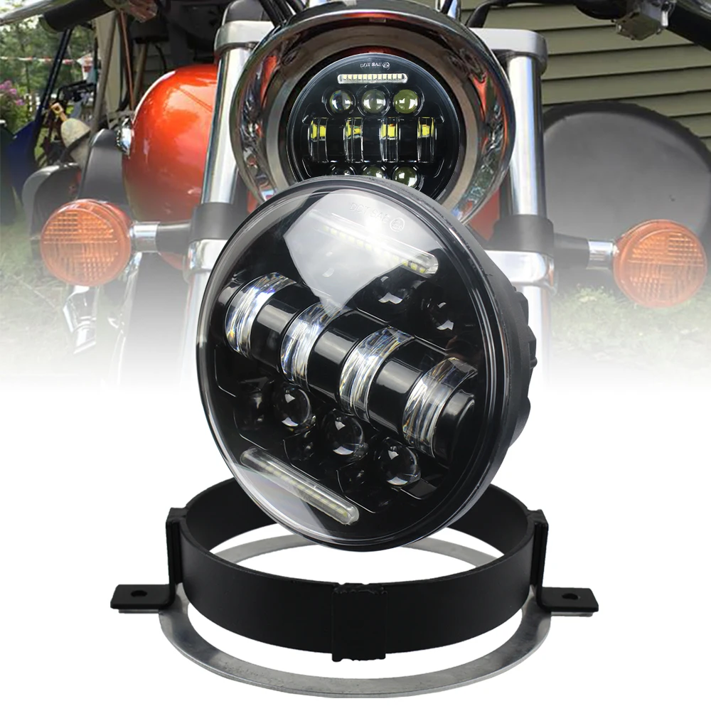 Светодиодная фара 5 75 дюйма для honda vtx 1300 VTX 1800 аксессуары мотоциклов с монтажным