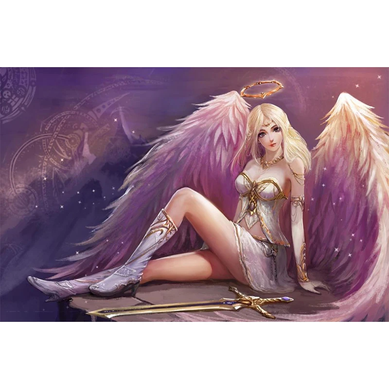 Алмазная 5D картина сделай сам мультяшный ангел меч полная вышивка алмазная