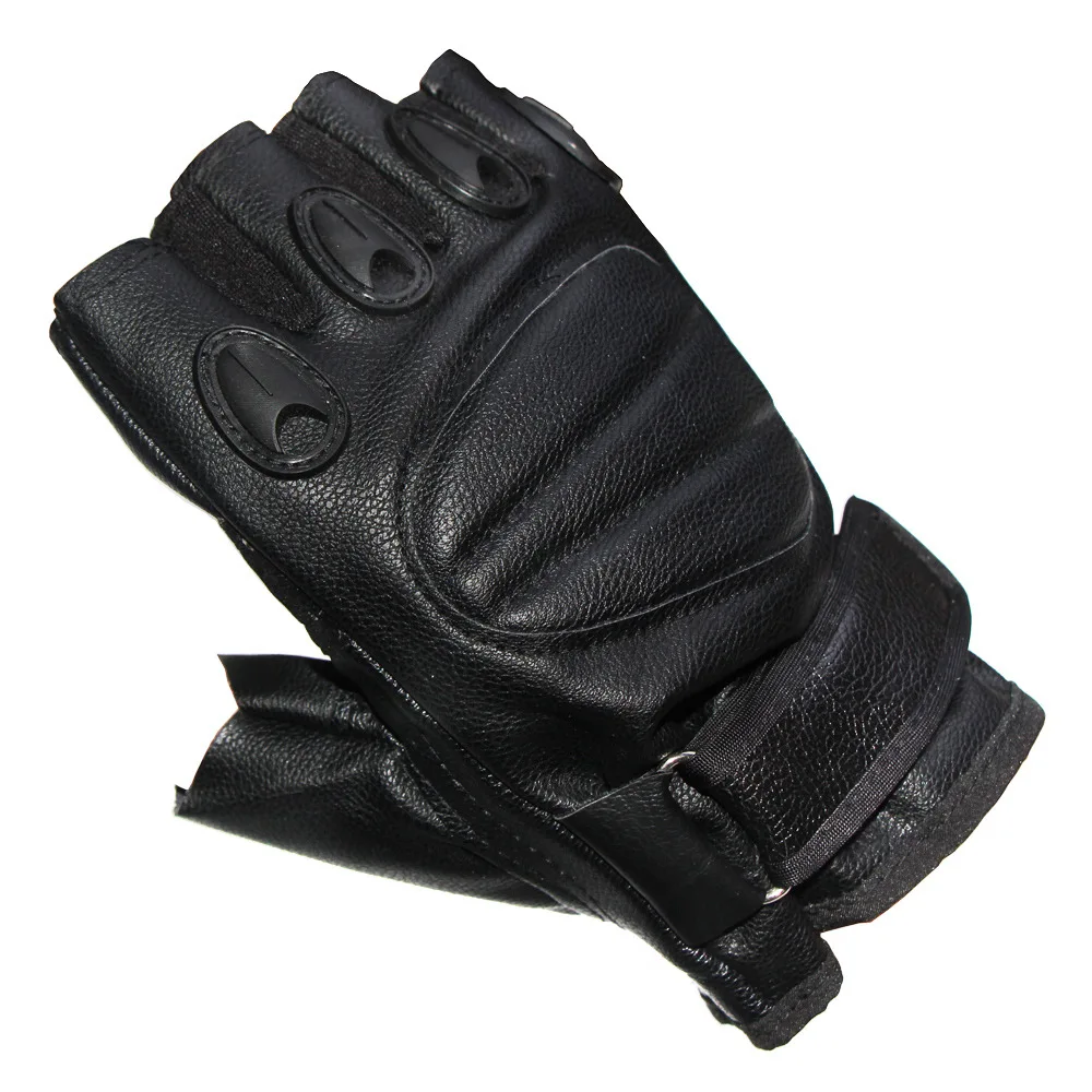 

Fingerless Tactical Leather Gloves Men Women Moto Glove Combat Half Finger Black Gloves Unisex Summer Guantes Motocross Mittens