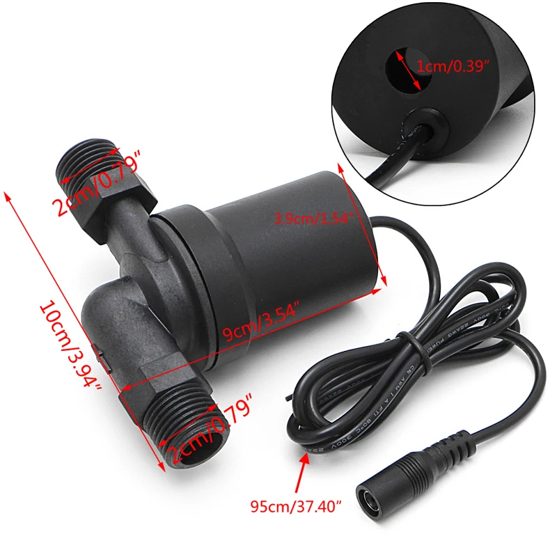 

TE091 3m Head 12V 480L/H Brushless Solar Circulation Motor Water Pump Silent