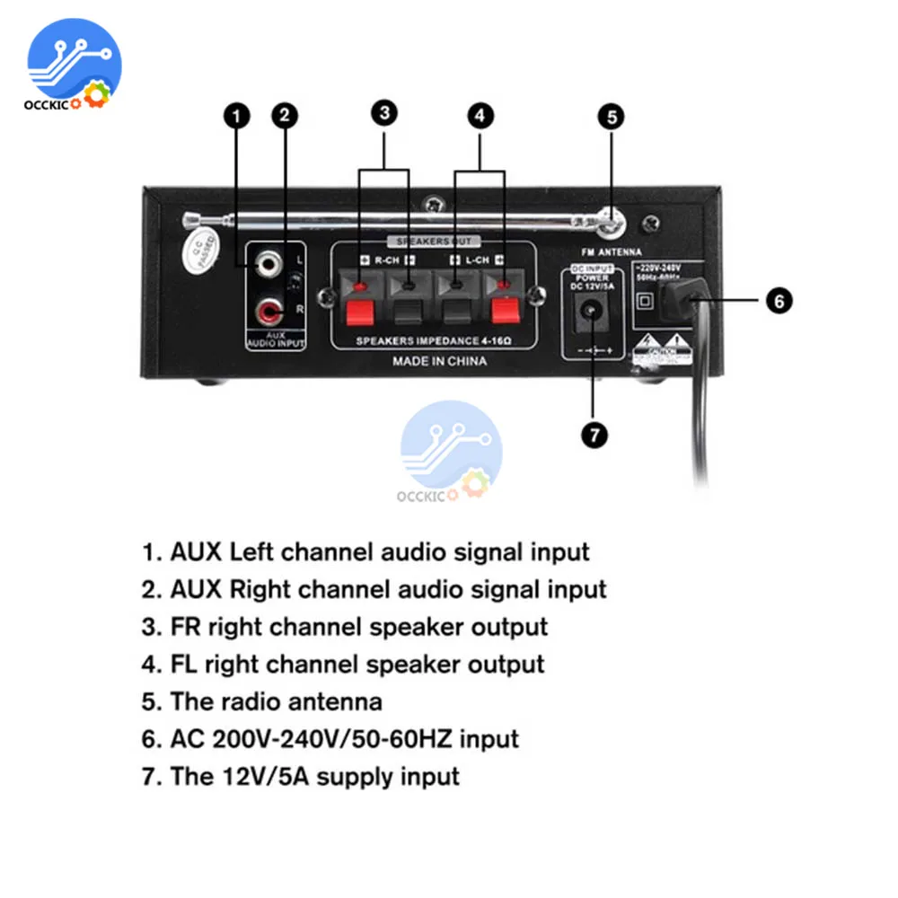 800W Bluetooth усилитель 2CH 400W + цифровой аудио Мощность AMP дома Театр звук Системы Hi Fi
