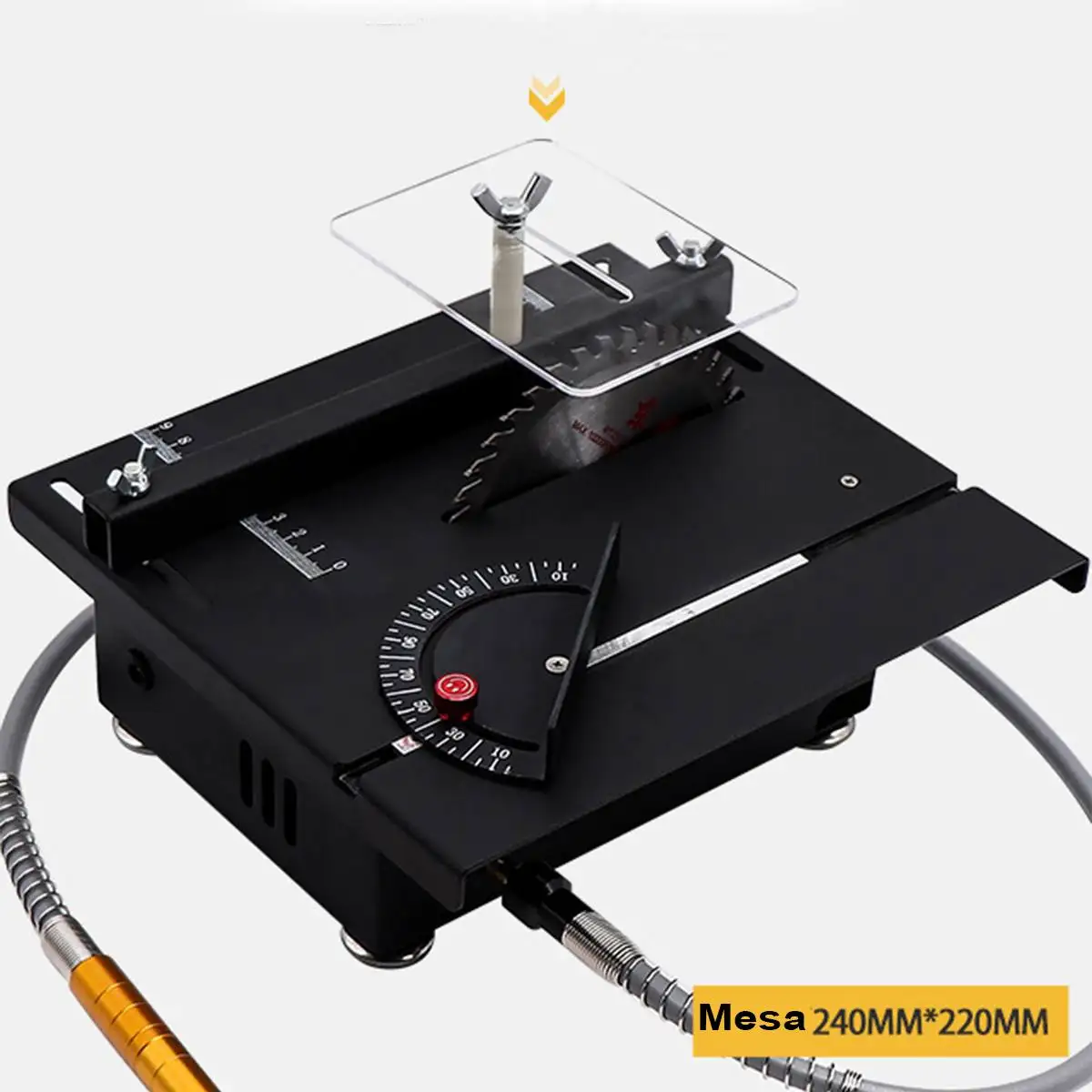 

7200rpm Mini Table Saw with Power Supply Handmade Woodworking Benchs DIY Cutting Polish Engraving Tool Mini Circular Saw