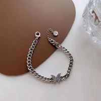 new arrival 30 silver plated trendy butterfly shine crystal ladies charm bracelet jewelry for women birthday gifts