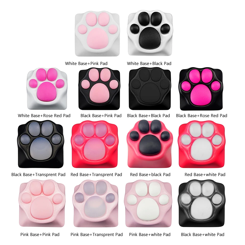 Mechanical Keyboards Cat Paw Pad Cute Soft Silicone Aluminum Alloy Base Keycap For | Компьютеры и офис