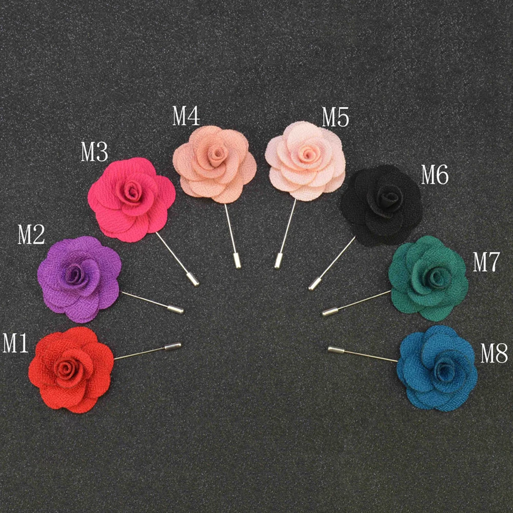 Булавка ручной работы с камелией Цветочная булавка на лацкан в винтажном стиле