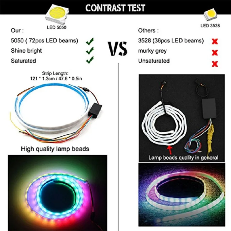 Многоцветный RGB задний Коробка-багажник на хвост свет динамический стример Стоп