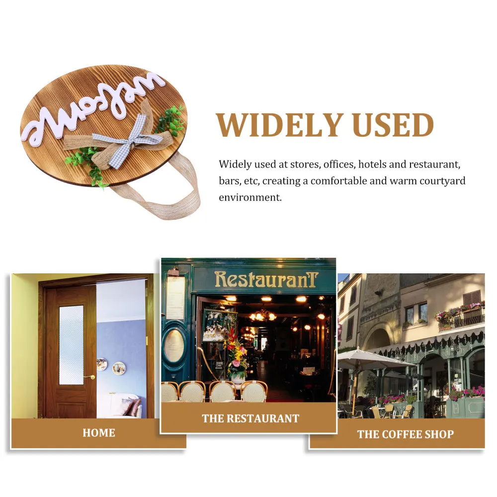 

1pc Welcome Hanging Sign Wall Hanging Ornament Hanging Decoration for Home Shop