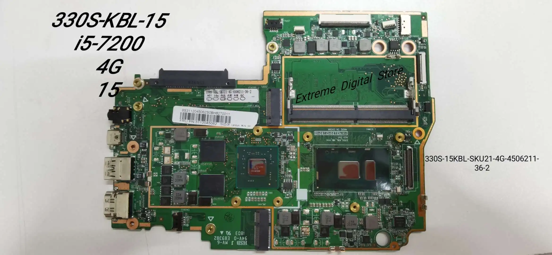 Материнская плата для ноутбука LENOVO IDEAPAD 330S 15KBL материнская DDR4 с ЦП: i5 7200 4G RAM 100%