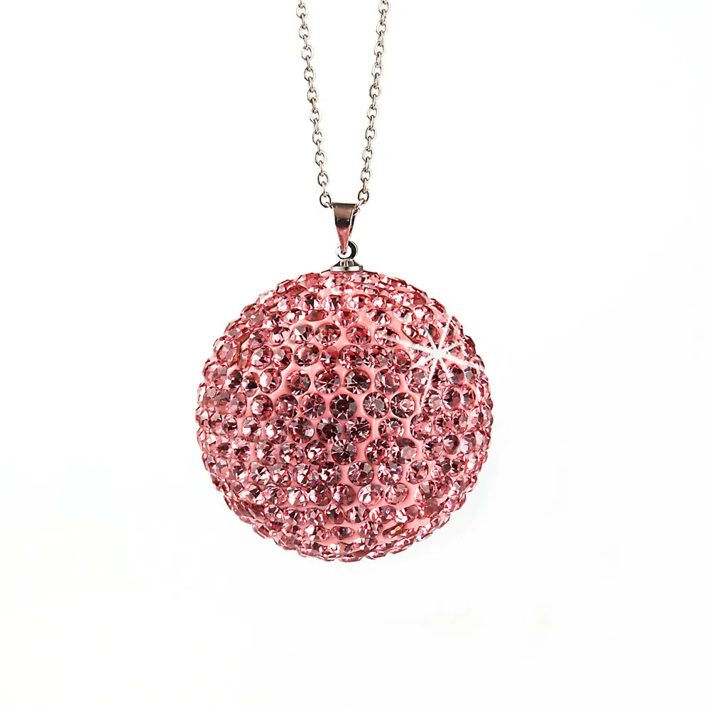 Car Crystal Ball Pendant Cross-border Diamond-encrusted Rearview Mirror Full of Diamond Decoration Ornaments | Автомобили и