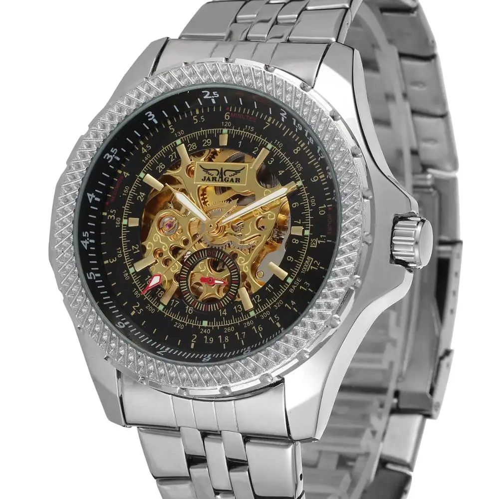 JARAGAR 2019 брендовые Роскошные мужские часы скелетоны полые автоматические