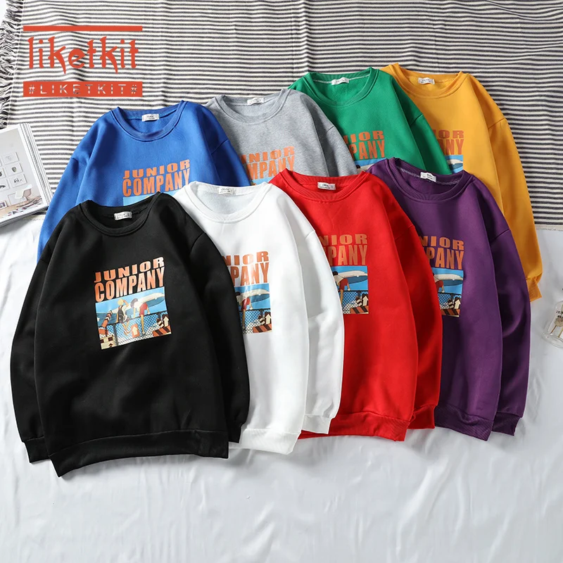 Liketkit мужские толстовки с капюшоном 2019 мультипликационным принтом Повседневная