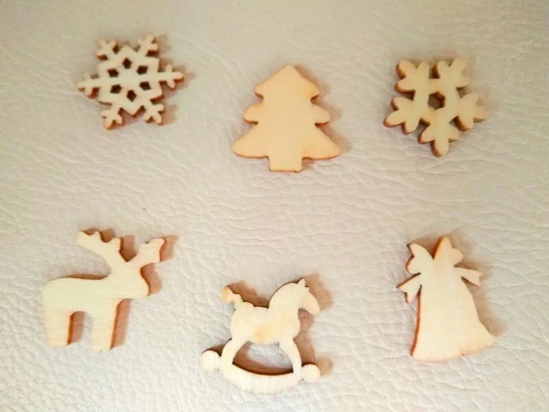 100 шт. деревянные подвесные украшения для ёлки|Кулоны и подвески| |