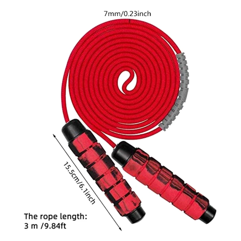 

2XPB Length Adjustable Skipping Rope for Adults Men Women Kids Speed Training Jumping Skipping Ropes Fitness with Foam