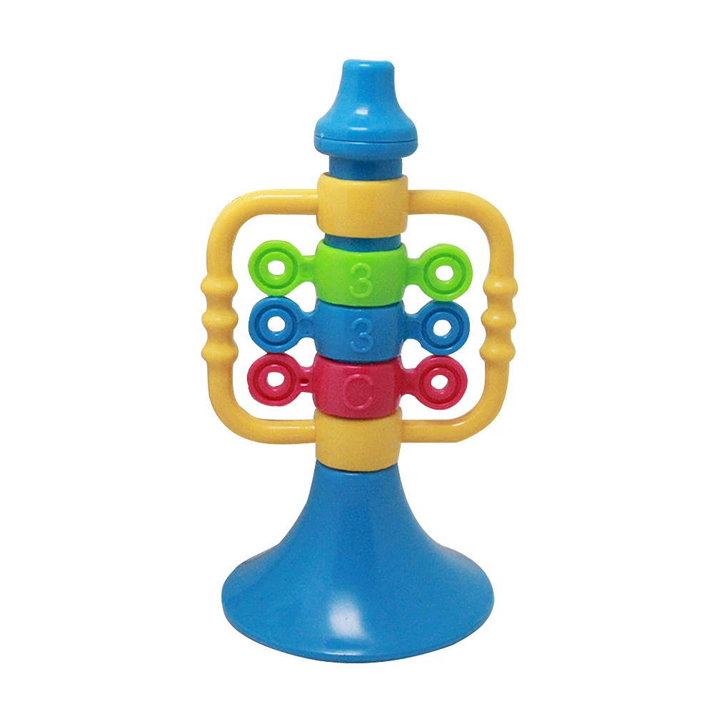 Multi-Color 13x6.3 Мини игрушечная труба Детские рожки Hooter труба звук Музыкальные инструменты развивающие пластиковые игрушки подарок для детей случайные цвета - Цвет: Multi-Color 13x6.3
