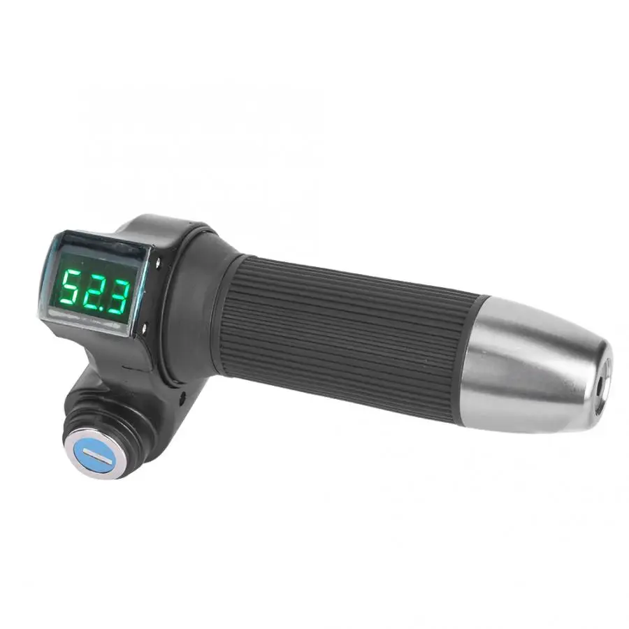 1 Pair E Bike Twist Throttle 5V-99V E-Bike Thumb Throttle LCD Display Digital Battery Voltage Power Switch for Electric Vehicle