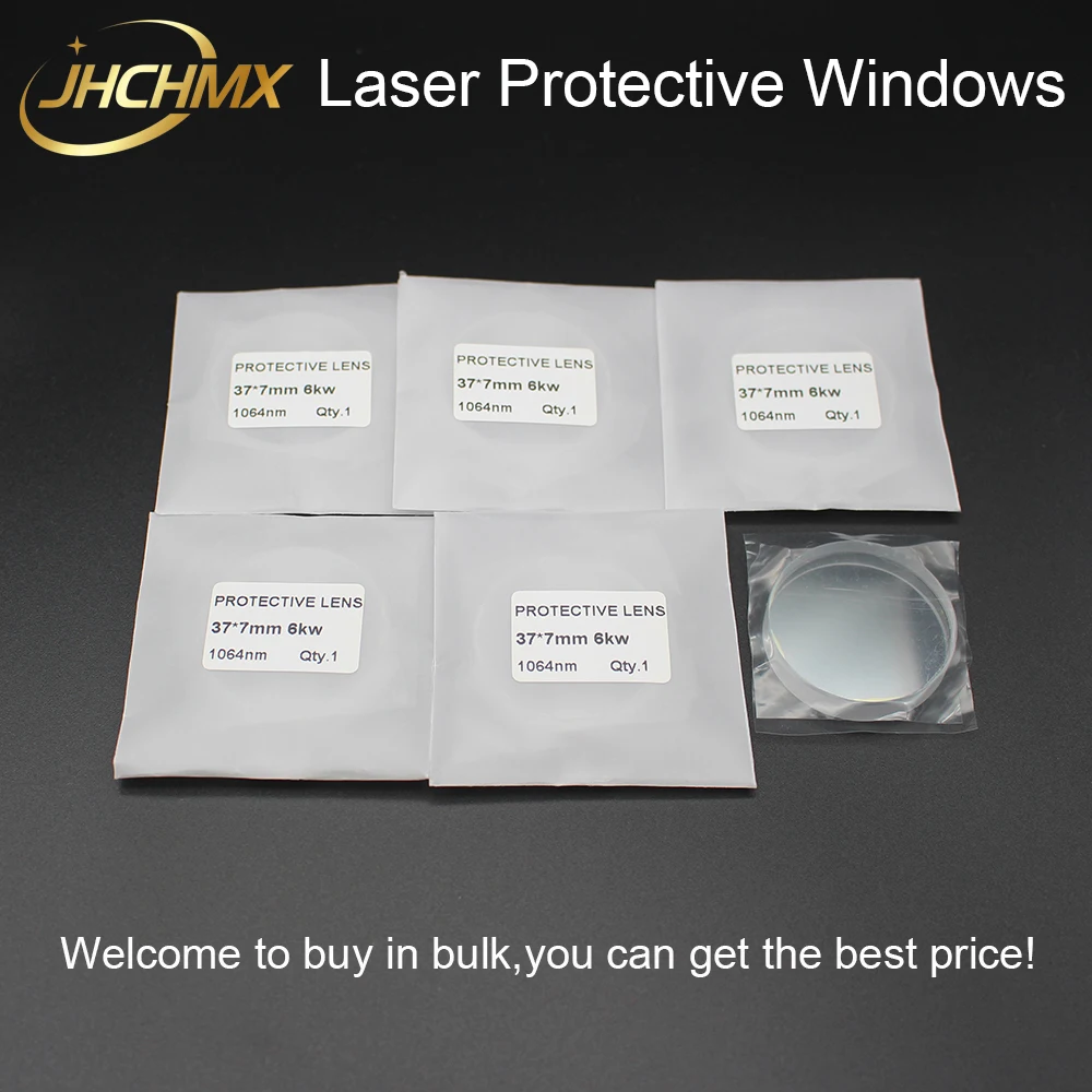 JHCHMX волоконный лазерный защитный Windows/объектив 37*7 мм 1064nm 6 кВт для Precitec Raytools высокомощная волоконная лазерная машина