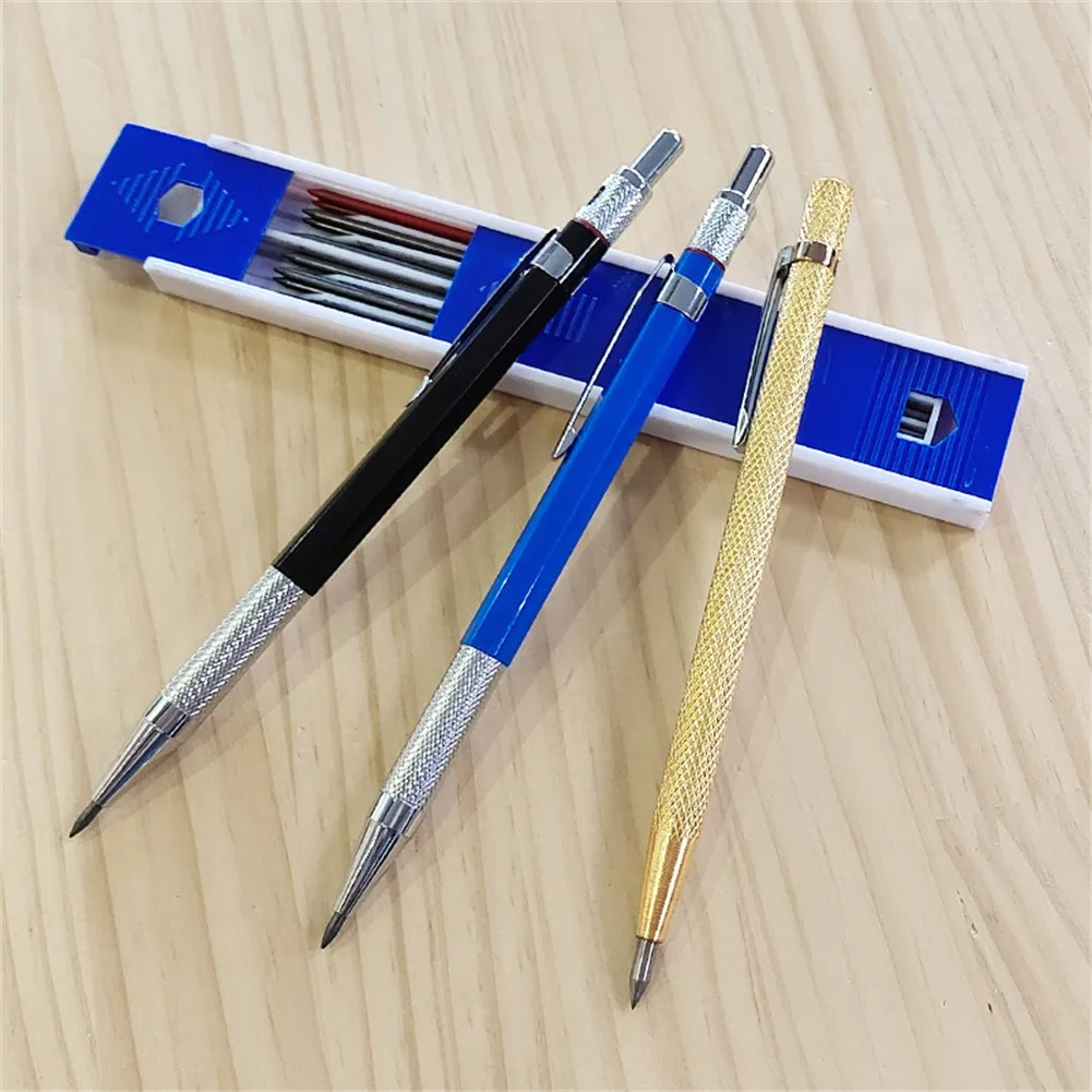 

Metal Mechanical Pencils 2.0mm 2B Lead Holder Drafting Drawing With 12pcs Lead For Drawing Writing Tools Stationery