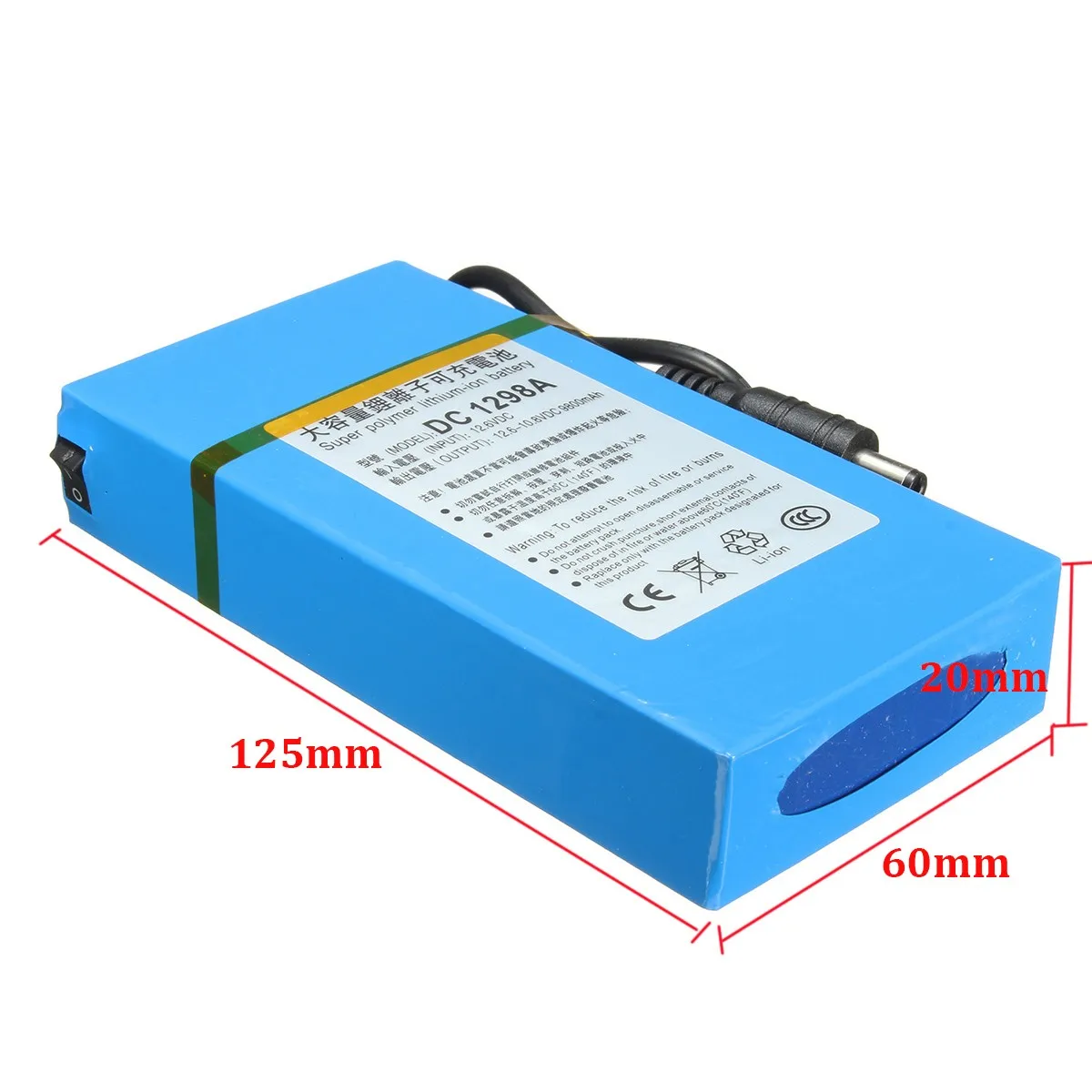 9800mAh DC 12V мощный Multipurpos литий-ионный аккумулятор для камеры видеонаблюдения