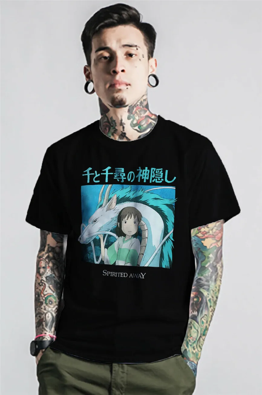 Studio Ghibli/футболка эксклюзивная винтажная одежда с короткими рукавами и надписью