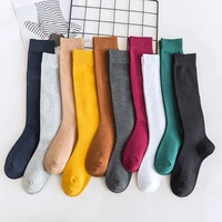 woman socks pressure stovepipe socks black and white cotton calf socks japanese style