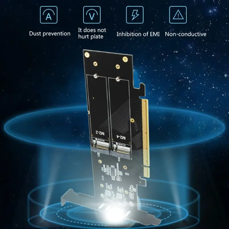 

RAID M.2 X16 4X NVME PCIE3.0 GEN3 X16 4 * NVME, PCI-E VROC, 4XX4 NVME * 4 RAID