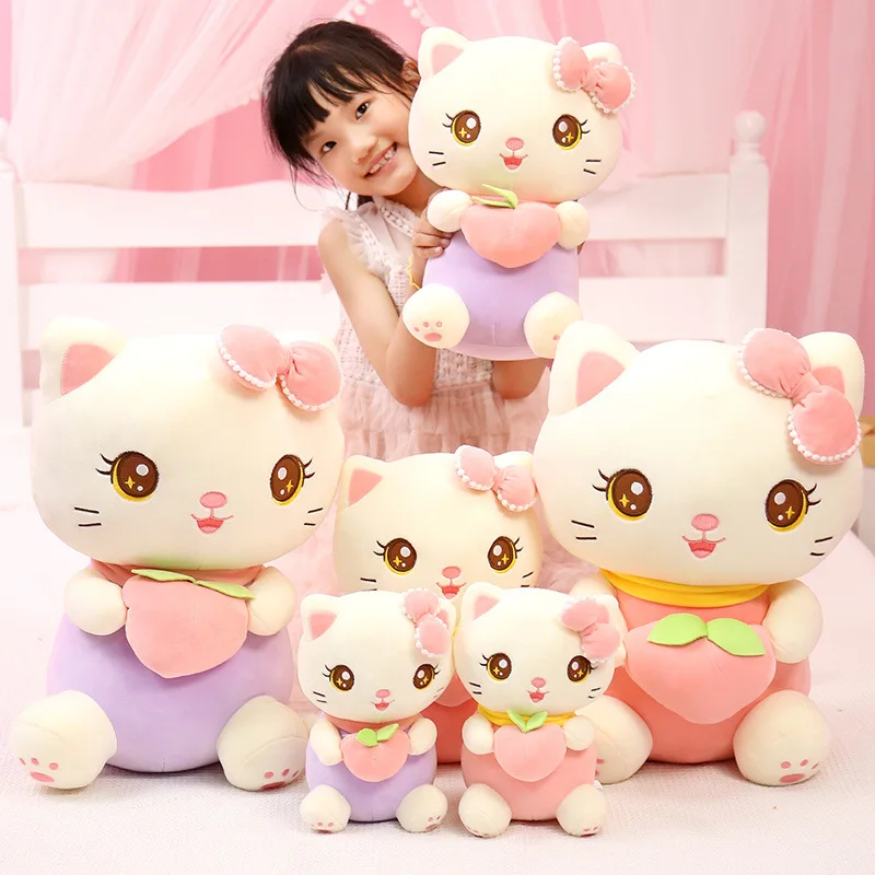 

25/34/48 см креативная мягкая плюшевая игрушка Kawaii с персиковым котом, плюшевая игрушка, животные для детей, любимая девушка, подарок на Рождест...