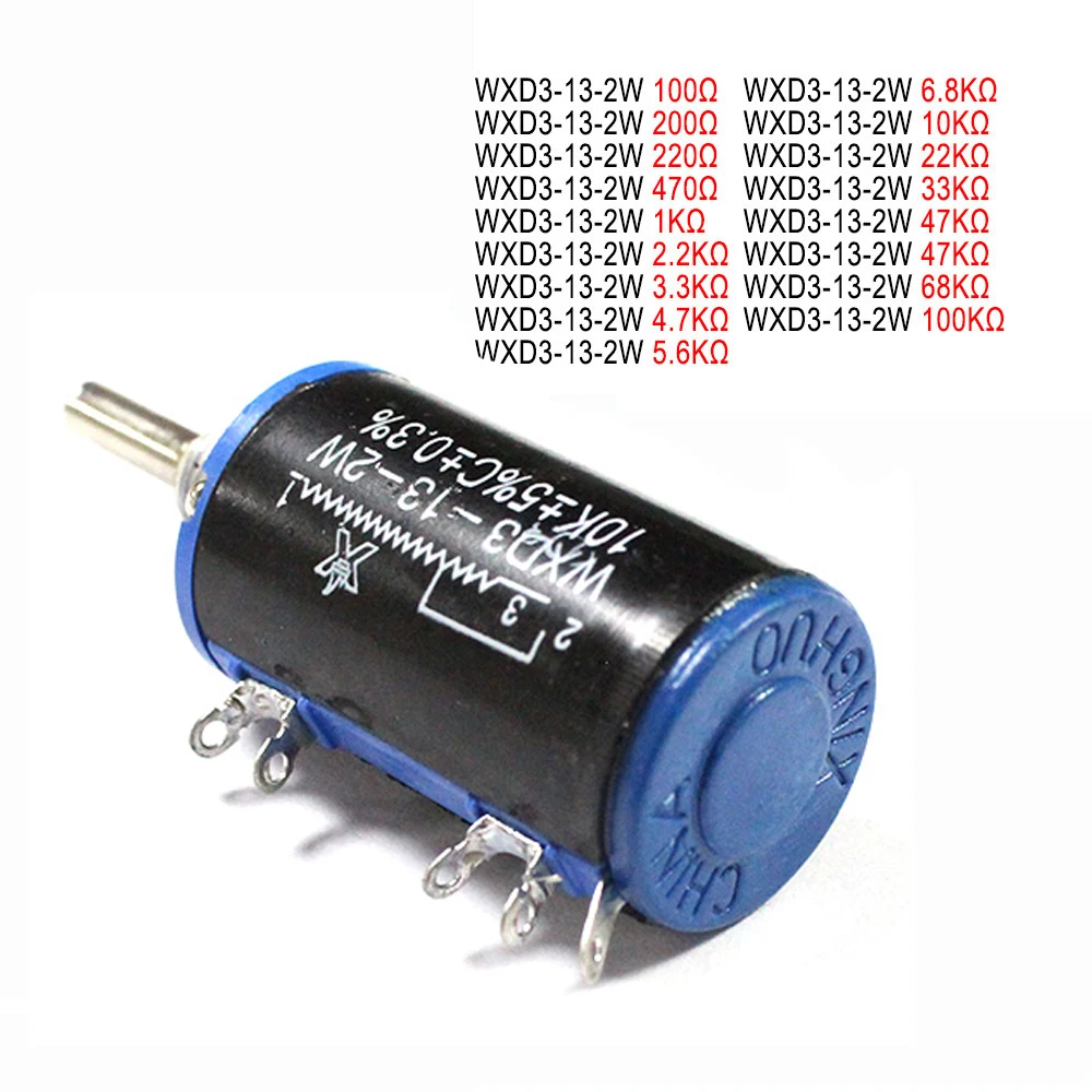 

WXD3-13-2W 10K 100/220/470/680 WXD3-13 2W 1K 2,2 K 4,7 K 5,6 K 6,8 K 47K 100K