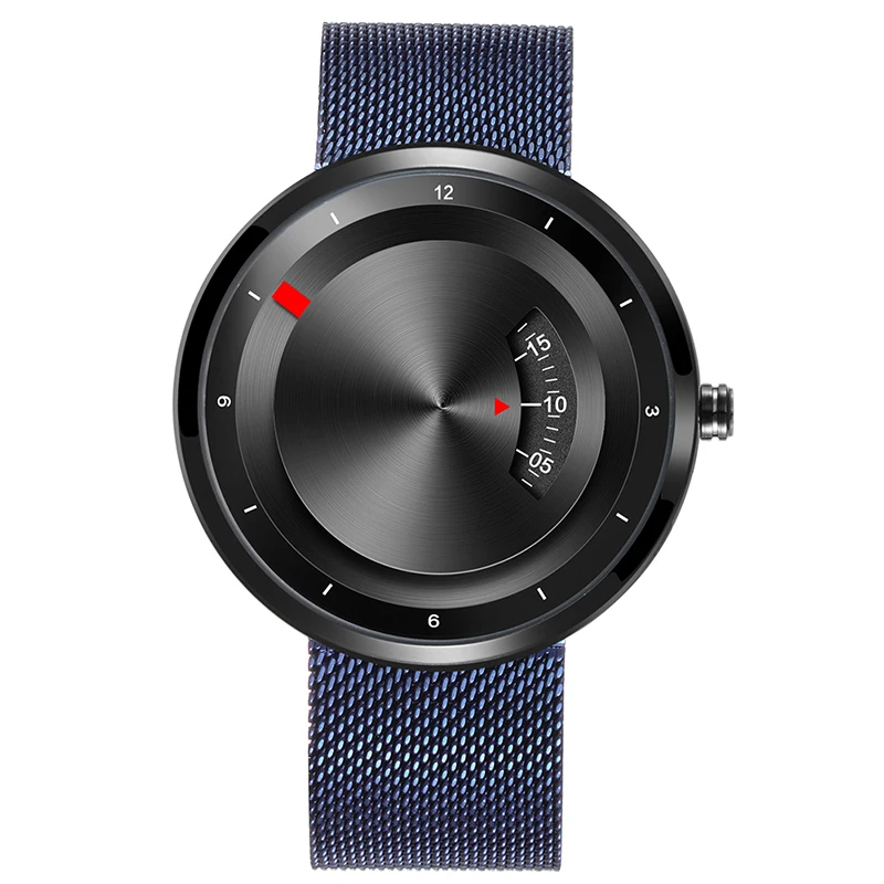 Часы наручные Skone Мужские кварцевые с сетчатым ремешком модные повседневные