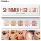 ELECOOL 5 цветов Бриллиантовая пудра блестящая палитра макияж Сияющее лицо 3D Блеск для контурного макияжа бронзовая Имбирная Косметика хайлайтер