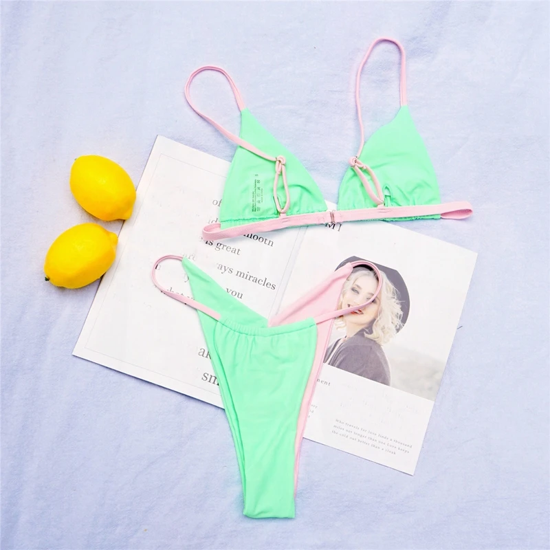 

tankini 2 piece bathing suit sling swimsuit summer swimming sport beachwear Dye printing bikini set Swimwear women bathing suit