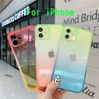 gradient shockproof armor matte case for iphone 12 pro max xs xr x 7 8 plus se mini iphone 11 luxury silicone bumper clear hard