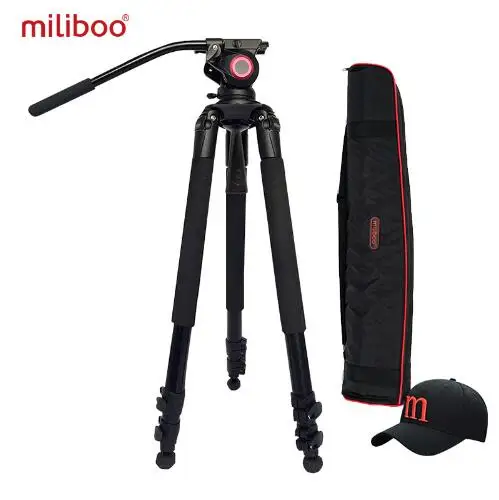 

Miliboo MTT701A/B portable aluminum tripod for professional camcorder / video camera / DSLR tripod, with hydraulic ball head