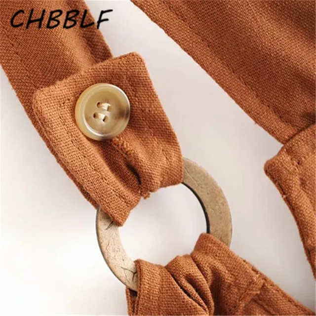 CHBBLF Women sweet playsuits sleeveless rompers ladies summer casual chic jumpsuit HJY8699 5