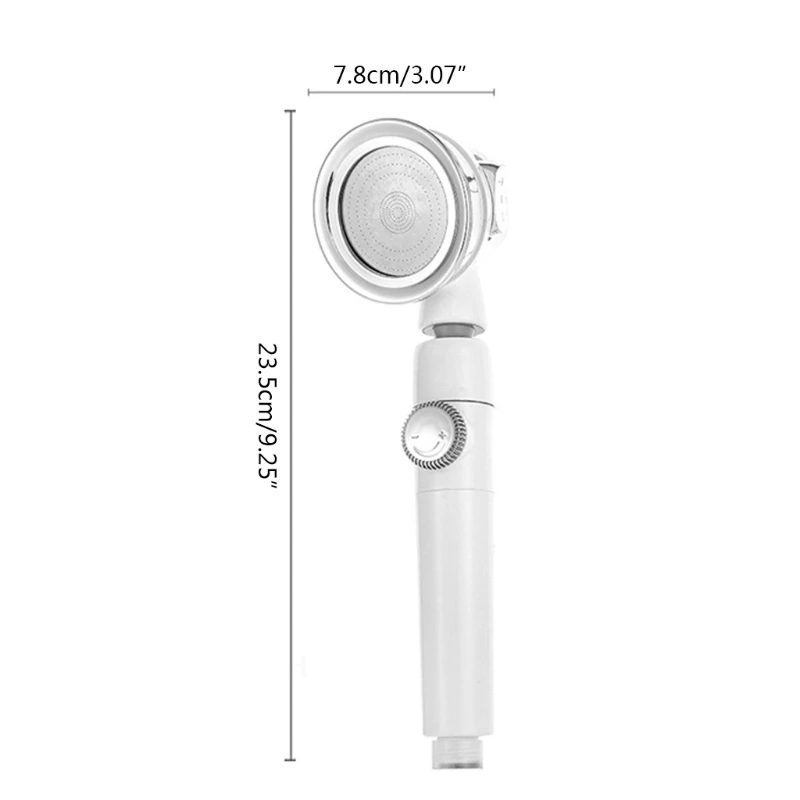 

Rotatable Handy Shower Head w/ PP Cotton Filte Wall Base Hose 90 Rotatable