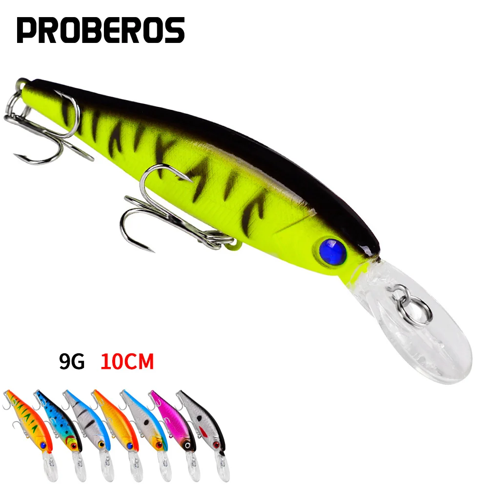 

PROBEROS 8PCS Topwater Fishing Lures 10cm 9g Fishing Tackle Floating Swimbaits Artificial Hard Bait Trolling Wobblers Pesca Isca